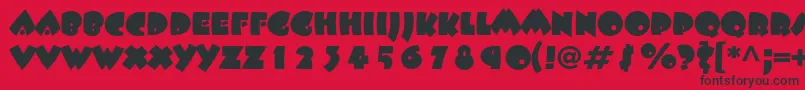 Beeskneesstd Font – Black Fonts on Red Background