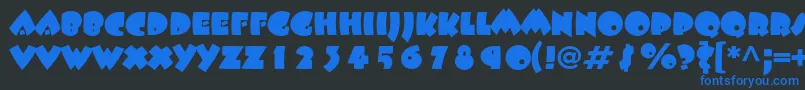 Beeskneesstd Font – Blue Fonts on Black Background