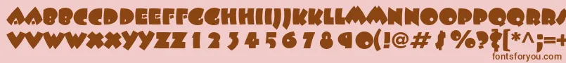 Beeskneesstd Font – Brown Fonts on Pink Background