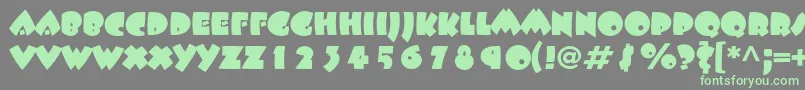 Beeskneesstd Font – Green Fonts on Gray Background