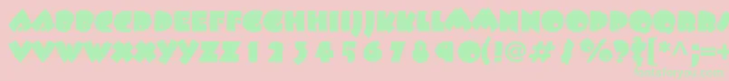 Beeskneesstd Font – Green Fonts on Pink Background