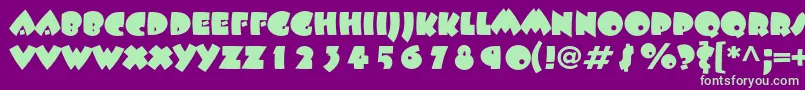 Beeskneesstd Font – Green Fonts on Purple Background