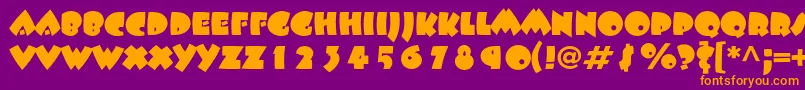 Beeskneesstd Font – Orange Fonts on Purple Background