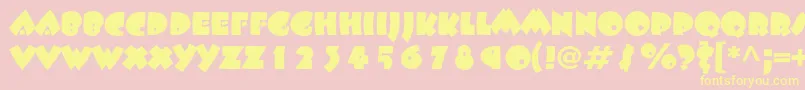 Beeskneesstd Font – Yellow Fonts on Pink Background