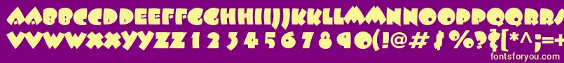 Beeskneesstd Font – Yellow Fonts on Purple Background