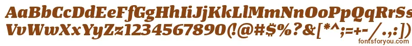 Fonte TangerserifwideHeavyitalic – fontes marrons