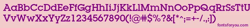Lugac Font – Purple Fonts on Pink Background