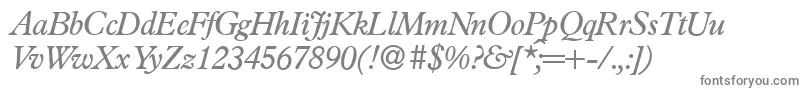 P761RomanItalicフォントについての詳細 フォントP761RomanItalic – 白い背景に灰色の文字