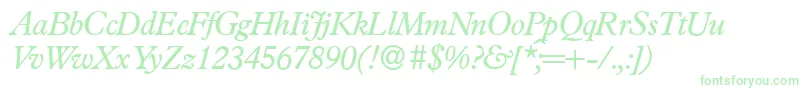 More about P761RomanItalic Font P761RomanItalic Font – Green Fonts on White Background