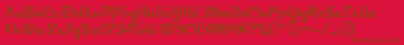 Santbsb Font – Brown Fonts on Red Background