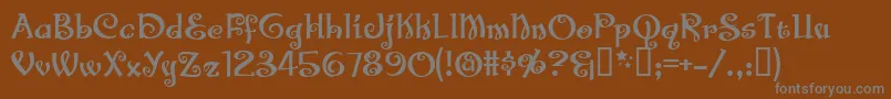 フォントSantbsb – 茶色の背景に灰色の文字