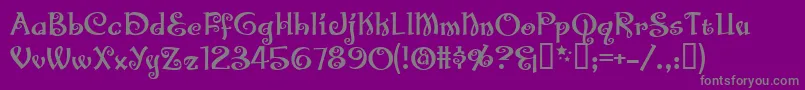 フォントSantbsb – 紫の背景に灰色の文字