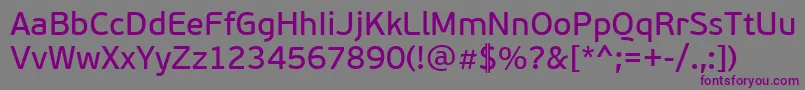 Шрифт PfbeausansproBbook – фиолетовые шрифты на сером фоне