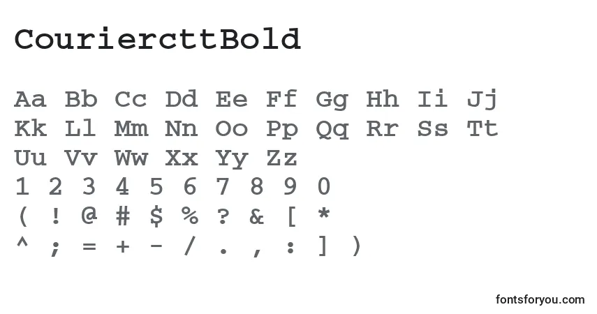 Шрифт CouriercttBold – алфавит, цифры, специальные символы