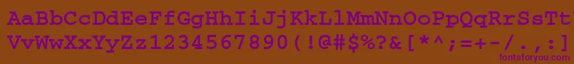 Шрифт CouriercttBold – фиолетовые шрифты на коричневом фоне