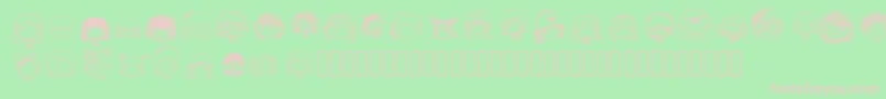 Pixopopkawaiigirls Font – Pink Fonts on Green Background