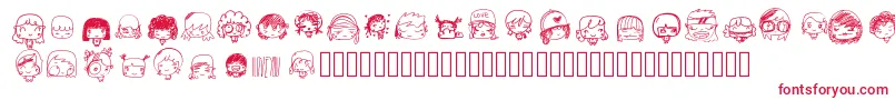 Fonte Pixopopkawaiigirls – fontes vermelhas