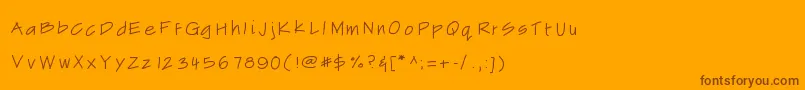 Dribbleguts Font – Brown Fonts on Orange Background