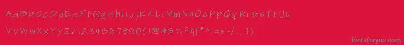 Dribbleguts Font – Gray Fonts on Red Background