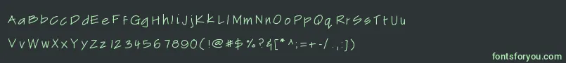 フォントDribbleguts – 黒い背景に緑の文字