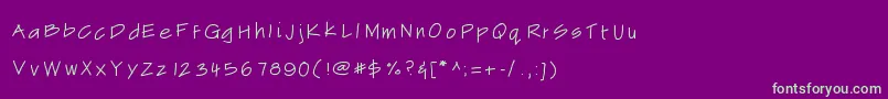 Dribbleguts Font – Green Fonts on Purple Background