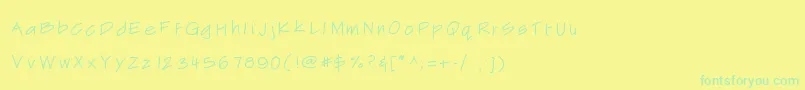 Шрифт Dribbleguts – зелёные шрифты на жёлтом фоне