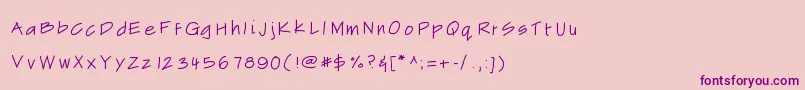 Dribbleguts Font – Purple Fonts on Pink Background