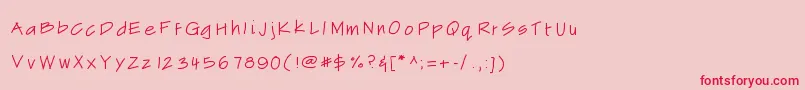 Dribbleguts Font – Red Fonts on Pink Background