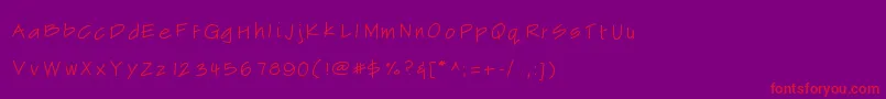 Шрифт Dribbleguts – красные шрифты на фиолетовом фоне