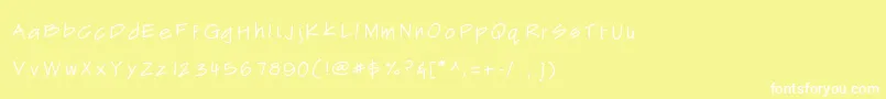 Dribbleguts Font – White Fonts on Yellow Background