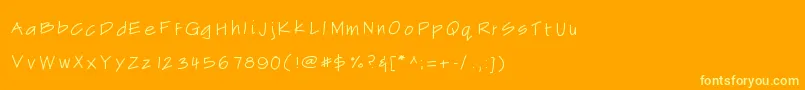 Dribbleguts Font – Yellow Fonts on Orange Background