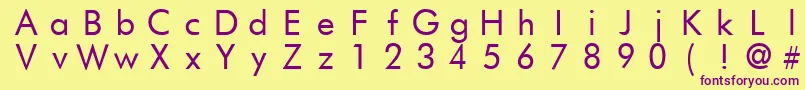 Futrfw Font – Purple Fonts on Yellow Background