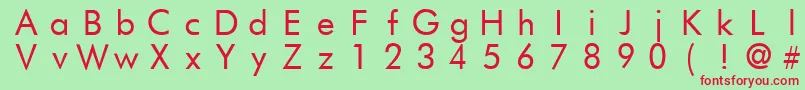 Futrfw Font – Red Fonts on Green Background