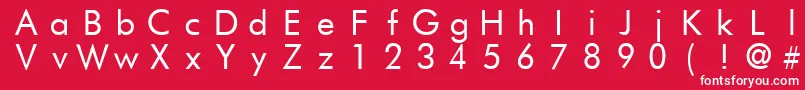 Futrfw Font – White Fonts on Red Background