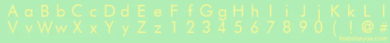 Futrfw Font – Yellow Fonts on Green Background