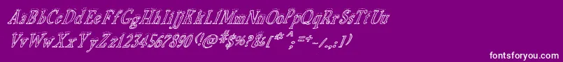 BiscuitMadeItalic Font – White Fonts on Purple Background