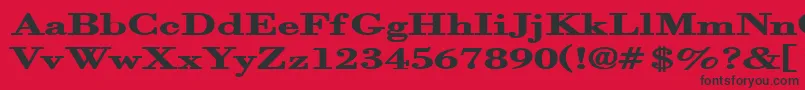 OrgrexB Font – Black Fonts on Red Background