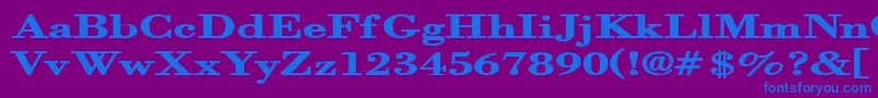 OrgrexB Font – Blue Fonts on Purple Background