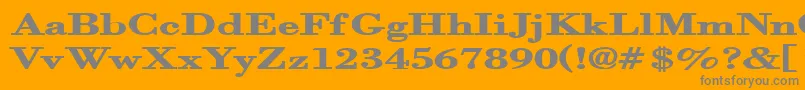 OrgrexB Font – Gray Fonts on Orange Background