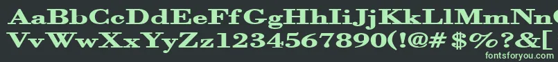 フォントOrgrexB – 黒い背景に緑の文字
