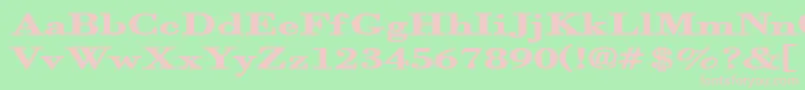 OrgrexB Font – Pink Fonts on Green Background