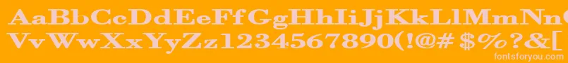 OrgrexB Font – Pink Fonts on Orange Background