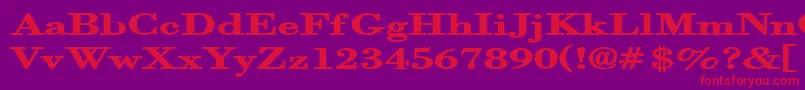 OrgrexB Font – Red Fonts on Purple Background