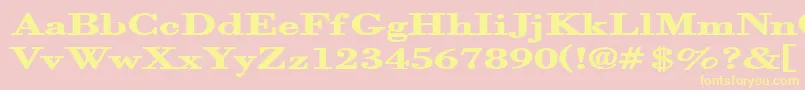 OrgrexB Font – Yellow Fonts on Pink Background