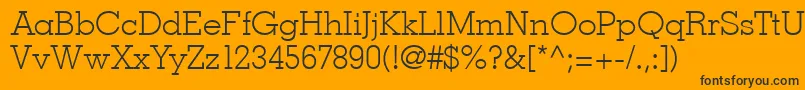 Louisville Font – Black Fonts on Orange Background
