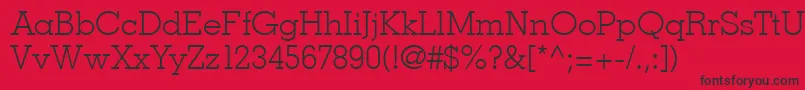 Louisville Font – Black Fonts on Red Background