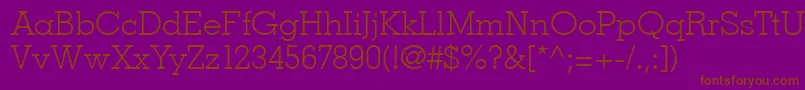 Louisville Font – Brown Fonts on Purple Background