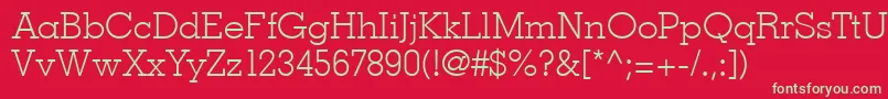 Louisville Font – Green Fonts on Red Background