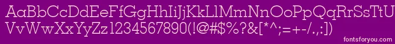 Louisville Font – Pink Fonts on Purple Background