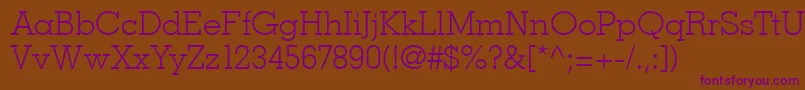 Louisville Font – Purple Fonts on Brown Background